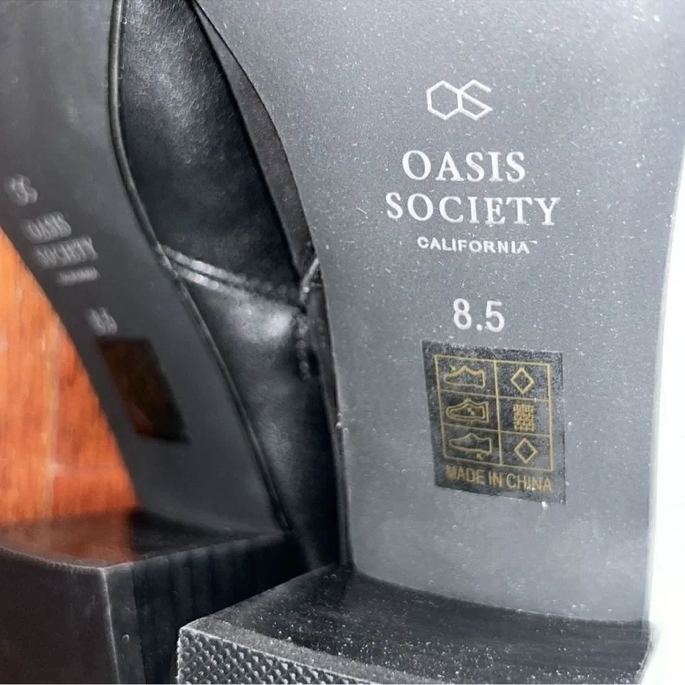Oasis's Society Color Block Silver Black Anke Boots(Size 8.5)